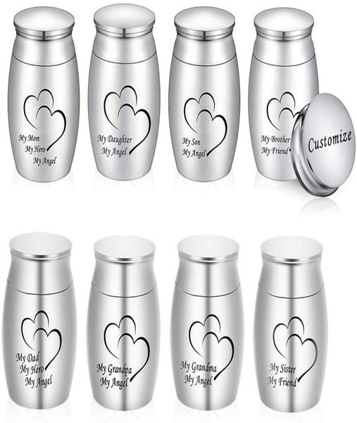 

small keepsake urn for human ashesmini cremation urn small funeral jar stainless steel ashes cremation funeral jarmy dad my ange5720456, Silver