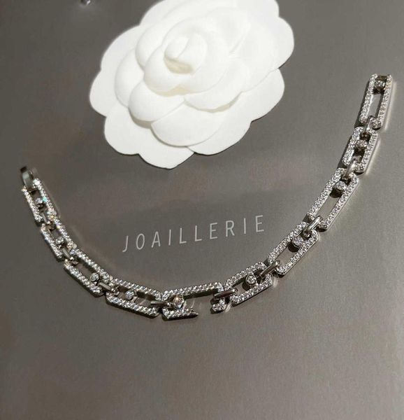 

new brand pure 925 sterling silver jewelry for women thick chain move diamond bracelet party wedding luxury jewelry summer beach7582678, Golden;silver