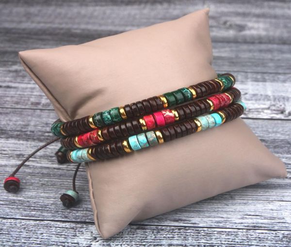 

men bracelet disc shape stone coconut shell friendship bracelets handmade punk bracelet couples bracelets jewelry dropship5620509, Black