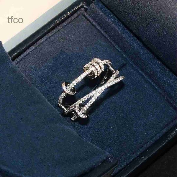 

luxurys desingers ring index finger rings female fashion personality ins trendy niche design time to run internet celebrity ring elegant wit, Silver