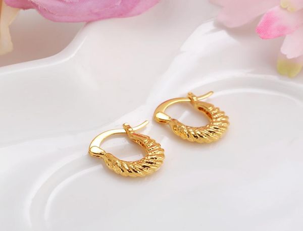 

2pairsbaby girls small round circles huggies hoop earrings gold jewellery for kids children aros women jewelry african gift5965098, Golden;silver