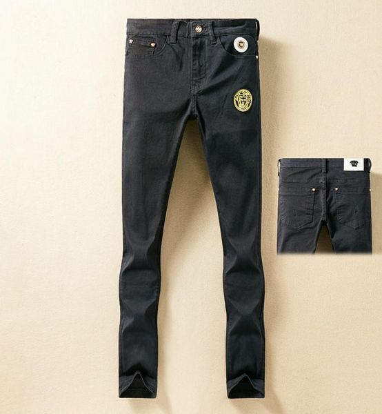 

wholenew style luxury summer fashion men039s jeans stretch fabric straight jeans recycled water simple and generous leisur2369775, Blue