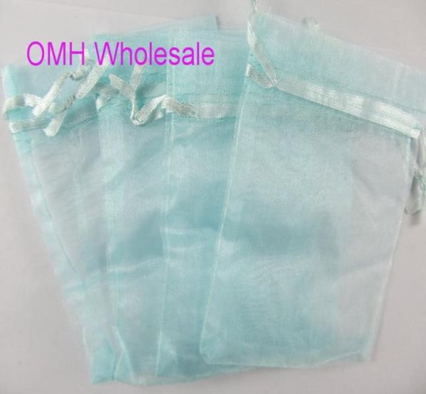 

omh whole 50pcs dark blue pink green 17x23cm nice chinese voile christmas wedding gift bag organza bags jewlery gift pouch bz16236435, Pink;blue