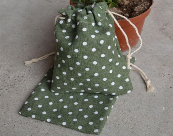 

green dot linen gift bags 8x10cm 9x12cm 10x15cm 13x17cm pack of 100 makeup jewelry packaging pouch1054620, Pink;blue