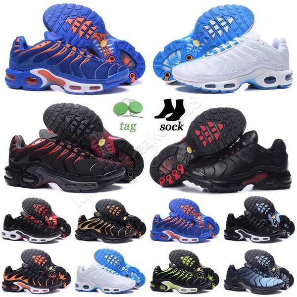 

2023 new running shoes sneakers trainers soft sports chaussure tns plus youth requin tn enfant breathable size 40-46, Black