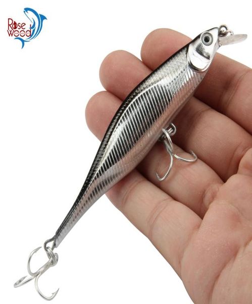 

5pcslot 11cm11g mixed colors abs minnow fishing lure swimbait crankbait rigged with 2pcs high carbon steel sharp treble hooks1167007