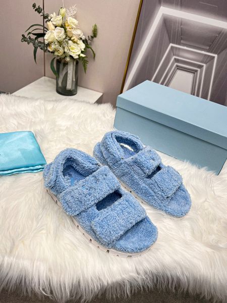 

designer women sandals womens slides crystal calf leather casual shoes quilted platform 0714, Black