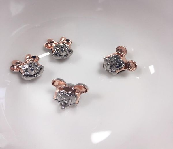 

unique alloy charm bead half rose gold plated fashion women jewelry stunning design european style for diy bracelet necklace4993702, Bronze;silver