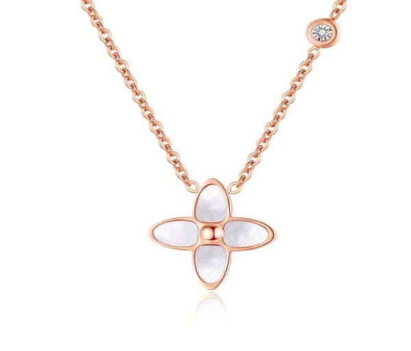 

designer necklace jewellery four leaf clover necklaces diamond clavicle chain titanium steel goldplated never fade not cause alle5938138, Silver