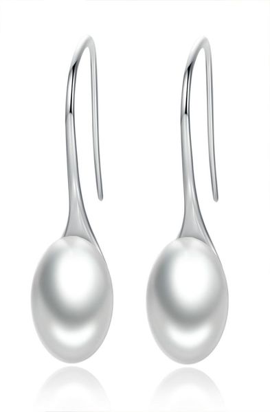 

925 sterling silver elegant round pure love pearl drop earrings for women fine jewelry brincos sce0372032963