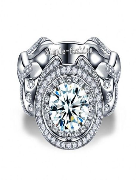 

choucong majestic sensation men ring 3ct diamond 925 sterling silver engagement wedding band ring for men3583031, Slivery;golden