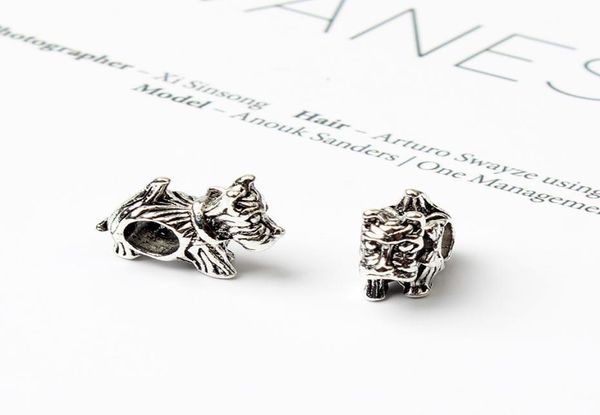 

fluffy dog alloy charm bead big hole fashion women jewelry european style for diy bracelet necklace new6212467, Bronze;silver