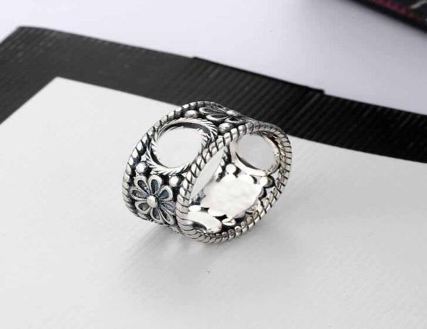 

fashion charm jewelry silver ring hollow letters ring retro simple hip hop punk ring party accessory gift7381214