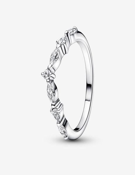 

925 sterling silver wish sparkling alternating ring for women wedding rings fashion engagement jewelry accessories7118276, Slivery;golden