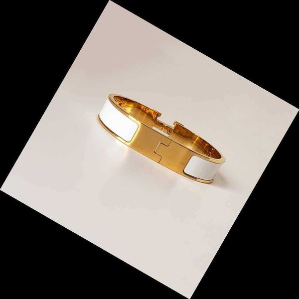 

h home classic bracelet for sale designer h letter bangle luxury brand enamel bracelets men and women fashion everyday accessories party wed, Black