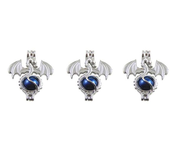 

pearl cage necklace pendant essential oil diffuser dragon provides silverplated 10pc plus your own pearl stone makes it more1819186, Silver