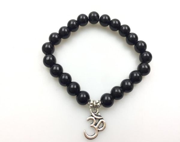 

fashion bracelets 8mm black onyx bracelet mala bracelet beads black agate beads yoga bracelets 3d pendant men and women4098892