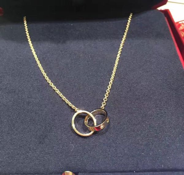 

double ring necklace love necklace fashion double ring necklace5178203, Silver