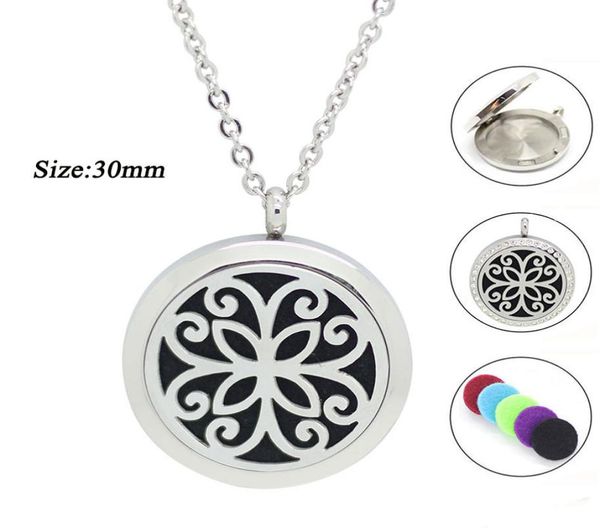 

panpan jewelry 20mm 25mm 30mm silver essential oil diffuser pendant necklace 316l stainless steel perfume locket aromatherapy pen1216527