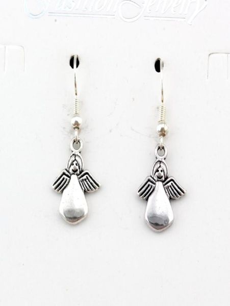 

24pair angel charm earrings silver fish ear hook chandelier jewelry 122x 34mm a488e7517290