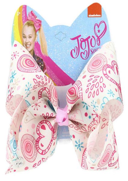 

2020 new valentine039s day love jojo siwa girls hair clips 8inch jojo siwa bows designer hair clips kids barrettes baby bb clip3667580, Slivery;white
