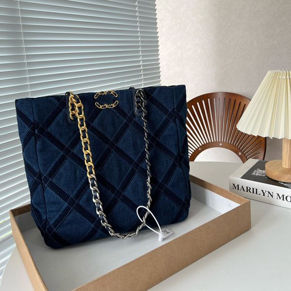 

channel fashion designer bags messenger bag shoulder bag womens purses and handbags crossbody bag denim classic diamond plaid embroidery thr