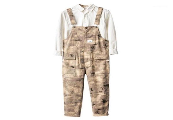 

men039s jeans men039s desert camouflage print pockets cargo bib overalls loose straight jumpsuits casual pants13230467, Blue