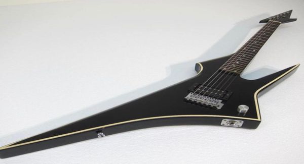 

custom irregular shape electric guitar with white binding018256234