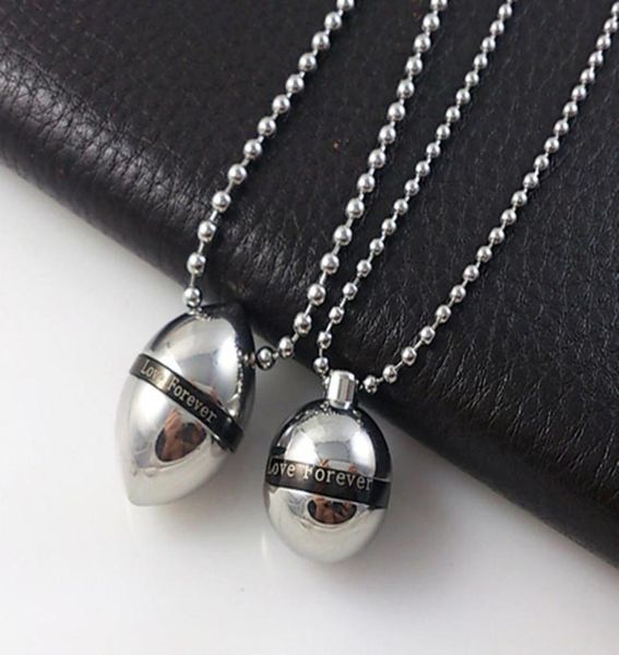 

stainless steel silver love forever memorial cremation jewelry ashes urn ball pendant hain keepsake necklace urn men women9889972