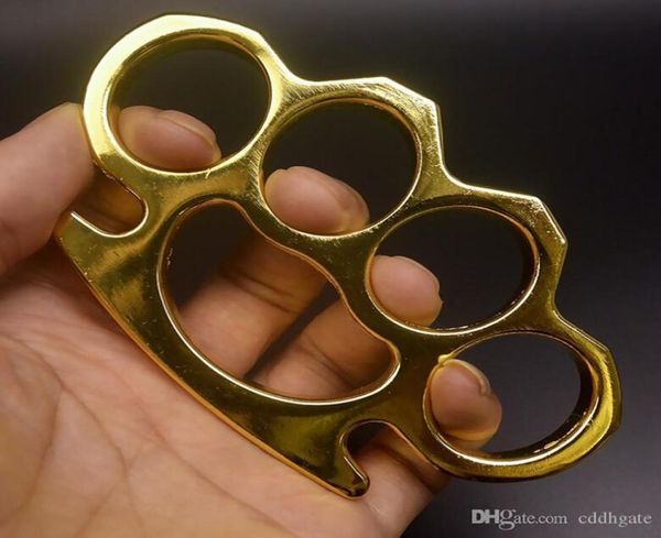 

new iron gilded thick steel brass knuckle duster aluminum alloy finger tiger fourfinger selfdefense ring clasp fist ring85556724718