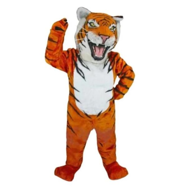 

furry tiger mascot costumes cartoon character outfit suit halloween adults size birthday party outdoor festival dress, Red;yellow