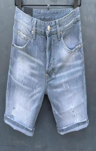 

2021 italian european and american fashion men039s casual jean shorts highgrade washing pure hand grinding quality optimiza1768129, Blue