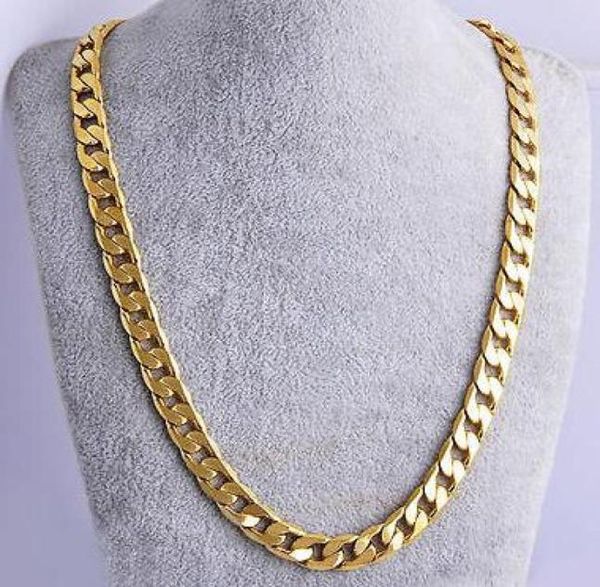 

real 18k yellow gold filled mens necklace 236quot chain set birthday gift3303853, Silver
