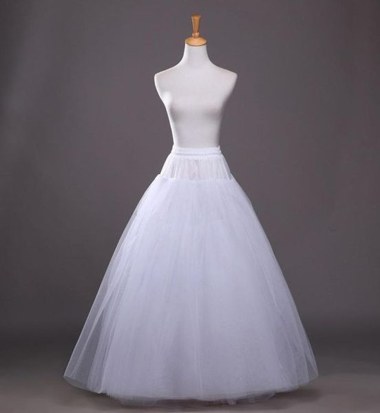 

3 hoops petticoat crinoline for a line wedding prom party dresses flounced mermaid petticoat underskirts slips bridal accessories4517258, White