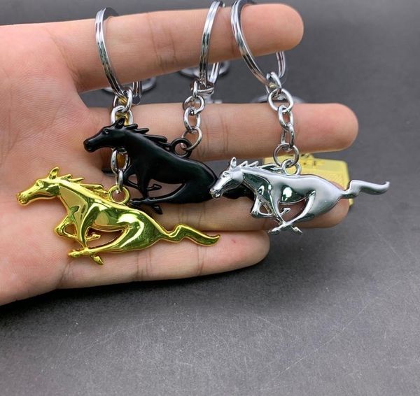 

whole finish pony horse key chain fob ring keychain for mustang gt 5009948888, Slivery;golden
