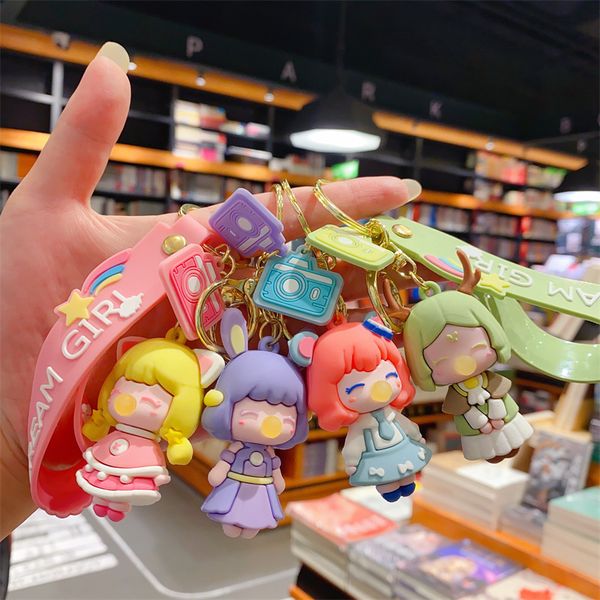 

fashion blogger designer jewelr cute bubble princess friend bag pendant pvc keychain mobile phone keychains lanyards keyrings wholesale ys22, Slivery;golden