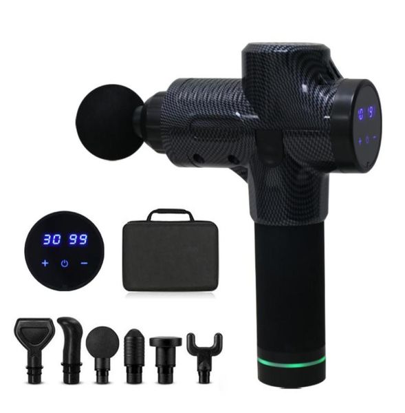 

profession massage gun lcd display body muscle deep fascia massager muscle pain exercising relaxation slimming shaping2235480