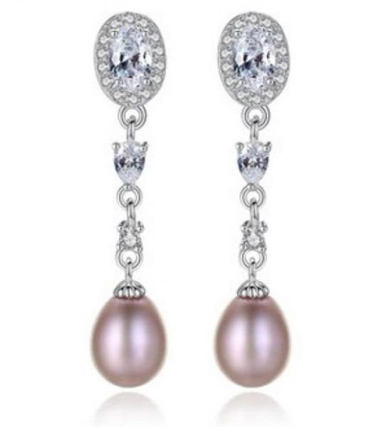 

low diamond crystal zircon pearl lady039s earings 349538617804225852, Silver