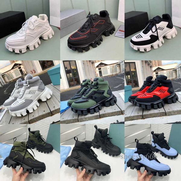 

sneakers platform shoes runner trainer outdoor shoe knit fabric low high light rubber cloudbust thunder mens woman outdoor shoe, Black
