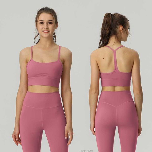 

lu sport set open back soft fitness sports bra women's racerback tank sleeveless shirt i21g, White