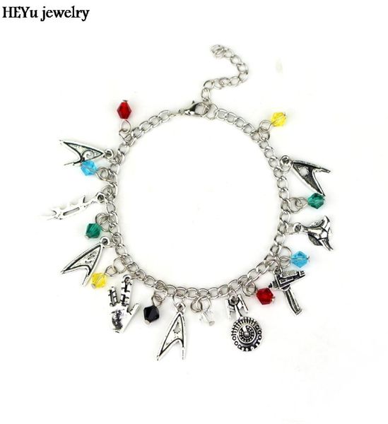 

star trek bracelets for women silver plated link chain crystal bridal wedding jewelry bracelets amp bangles star trek spaceship6700607, Golden;silver