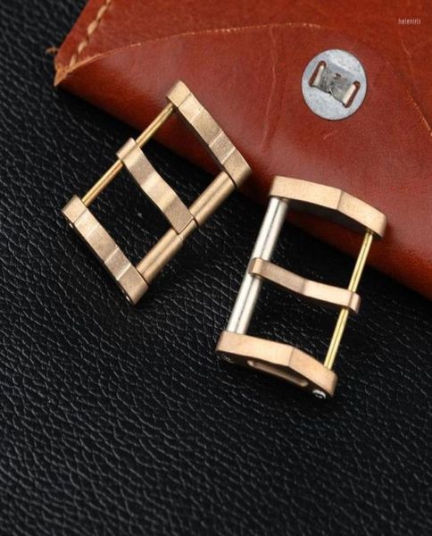 

watch bands cusn8 bronze buckle 20 22 24 26mm retro style combination screw pure copper accessories hele224732686, Black;brown