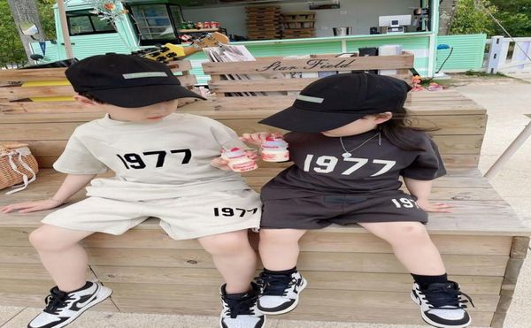 

children summer clothing set sister brother matching tshirt pants 2pcs kids clothes tracksuits girls wit2549414, White