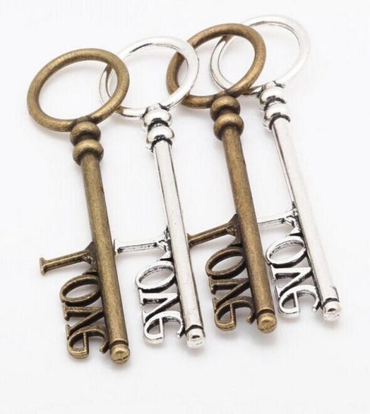 

50pcs antique silver bronze love big key charm pendant jewlery finding 85x24mm9013954, Bronze;silver