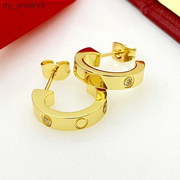 

luxury designer screwdriver earrings for women stainless steel couple gold diamonds love jewelry gifts for woman accessories wholesale, Golden;silver