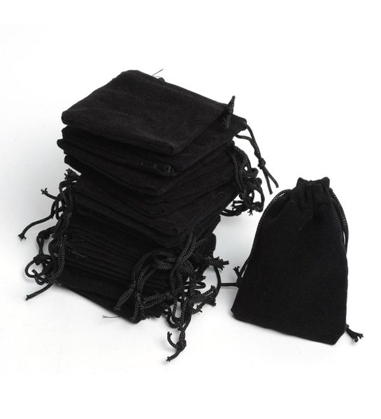 

bags drop 200pcslot 57cm black retail jewelry velvet gift packaging bags jewelry pouches party gift bags 4349530, Pink;blue