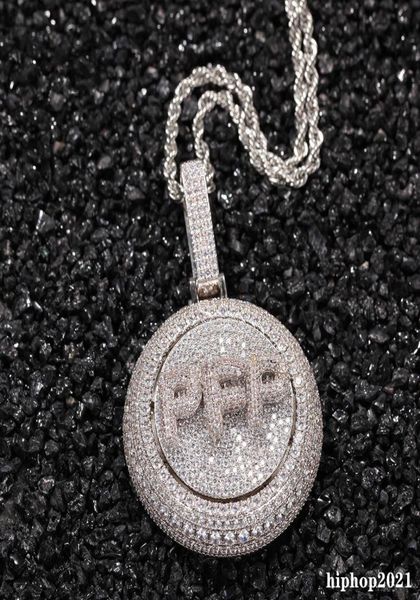 

az custom name letters gold silver mens fashion hip hop jewelry iced out rotating letter pendant necklace6539236