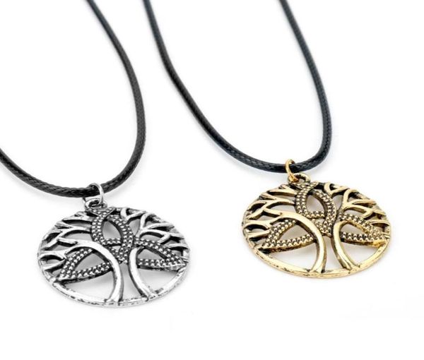 

fashion irish celtics knot family tree of life round charm pendant necklace talisman amulet viking jewelry for men303437734, Silver