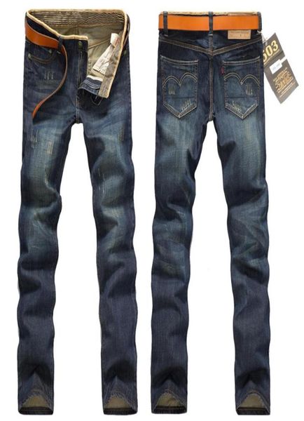 

fashionable mens straight tube loose jeans casual and ventilated youth long pants blue menfolk trousers4453432