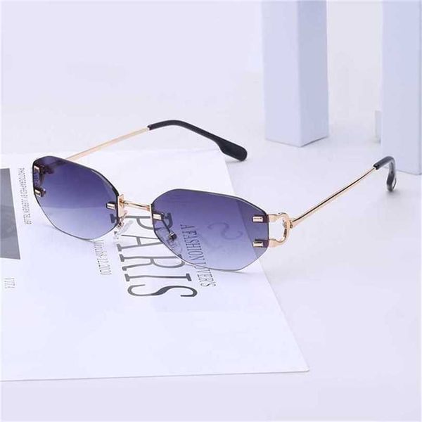 

sunglasses 2023 kajila fashion rimless female personality irregular p male sunglasseskajia new, White;black